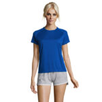 SPORTY T-Shirt Damen 140 g/m² Blau – Vorderansicht