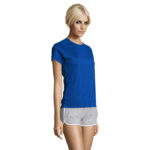 SPORTY T-Shirt Damen 140 g/m² Blau – Seitenansicht