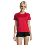 SPORTY T-Shirt Damen 140 g/m² Rot – Vorderansicht