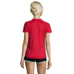 SPORTY T-Shirt Damen 140 g/m² Rot – Rückansicht