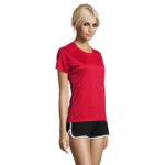 SPORTY T-Shirt Damen 140 g/m² Rot – Seitenansicht