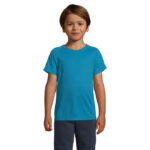 SPORTY T-Shirt Kinder 140 g/m² Blau – Vorderansicht