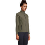 RACE Softshelljacke Damen 280 g/m² Grün – Seitenansicht