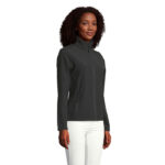 RACE Softshelljacke Damen 280 g/m² Schwarz – Seitenansicht