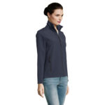 RACE Softshelljacke Damen 280 g/m² Blau – Seitenansicht