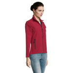 RACE Softshelljacke Damen 280 g/m² Rot – Seitenansicht