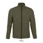 RACE Softshelljacke Herren 280 g/m² Grün – Vorderansicht