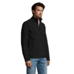 RACE Softshelljacke Herren 280 g/m² Schwarz – Seitenansicht
