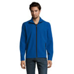 RACE Softshelljacke Herren 280 g/m² Blau – Vorderansicht