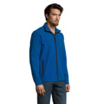 RACE Softshelljacke Herren 280 g/m² Blau – Seitenansicht