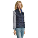 WAVE Bodywarmer Damen 180 g/m² Blau – Seitenansicht