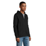 STONE Kapuzenjacke Unisex 260 g/m² Schwarz – Seitenansicht
