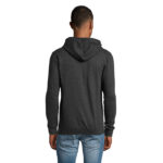 STONE Kapuzenjacke Unisex 260 g/m² Grau – Rückansicht