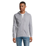 STONE Kapuzenjacke Unisex 260 g/m² Grau – Vorderansicht