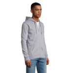 STONE Kapuzenjacke Unisex 260 g/m² Grau – Seitenansicht