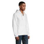 STONE Kapuzenjacke Unisex 260 g/m² White – Seitenansicht