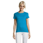 REGENT T-Shirt Damen 150 g/m² Blau – Vorderansicht