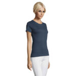 REGENT T-Shirt Damen 150 g/m² Blau – Seitenansicht