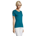 REGENT T-Shirt Damen 150 g/m² Blau – Seitenansicht