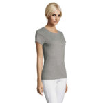 REGENT T-Shirt Damen 150 g/m² Grau – Seitenansicht