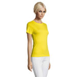 REGENT T-Shirt Damen 150 g/m² Gelb – Seitenansicht