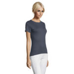 REGENT T-Shirt Damen 150 g/m² Grau – Seitenansicht