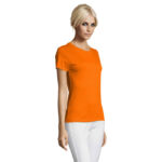 REGENT T-Shirt Damen 150 g/m² Orange – Seitenansicht