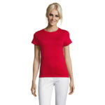 REGENT T-Shirt Damen 150 g/m² Rot – Vorderansicht