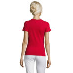 REGENT T-Shirt Damen 150 g/m² Rot – Rückansicht