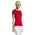 REGENT T-Shirt Damen 150 g/m² Rot – Seitenansicht