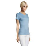 REGENT T-Shirt Damen 150 g/m² Blau – Seitenansicht