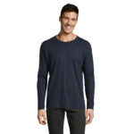 IMPERIAL Langarm-T-Shirt Herren 190 g/m² Blau – Vorderansicht