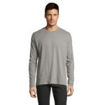 IMPERIAL Langarm-T-Shirt Herren 190 g/m² Grau – Vorderansicht