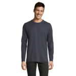 IMPERIAL Langarm-T-Shirt Herren 190 g/m² Grau – Vorderansicht