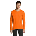 IMPERIAL Langarm-T-Shirt Herren 190 g/m² Orange – Vorderansicht