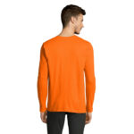 IMPERIAL Langarm-T-Shirt Herren 190 g/m² Orange – Rückansicht