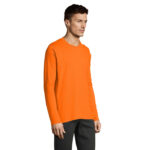 IMPERIAL Langarm-T-Shirt Herren 190 g/m² Orange – Seitenansicht