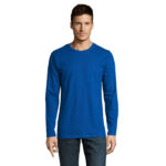 IMPERIAL Langarm-T-Shirt Herren 190 g/m² Blau – Vorderansicht