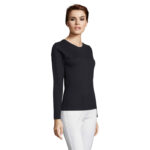 IMPERIAL Langarm-T-Shirt Damen 190 g/m² Schwarz – Seitenansicht
