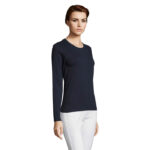 IMPERIAL Langarm-T-Shirt Damen 190 g/m² Blau – Seitenansicht