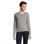 IMPERIAL Langarm-T-Shirt Damen 190 g/m² Grau – Vorderansicht