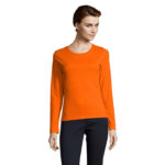 IMPERIAL Langarm-T-Shirt Damen 190 g/m² Orange – Vorderansicht