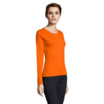 IMPERIAL Langarm-T-Shirt Damen 190 g/m² Orange – Seitenansicht