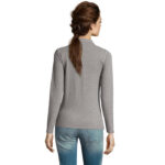 PERFECT Langarm-Poloshirt Damen 180 g/m² Grau – Rückansicht