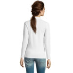 PERFECT Langarm-Poloshirt Damen 180 g/m² White – Rückansicht