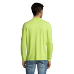 PERFECT Langarm-Poloshirt Herren 180 g/m² Grün – Rückansicht