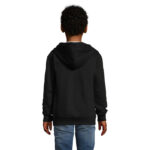 STONE Kapuzenjacke Kinder 260 g/m² Schwarz – Rückansicht