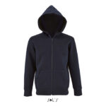STONE Kapuzenjacke Kinder 260 g/m² Blau – Vorderansicht
