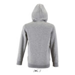 STONE Kapuzenjacke Kinder 260 g/m² Grau – Rückansicht