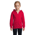 STONE Kapuzenjacke Kinder 260 g/m² Rot – Vorderansicht
